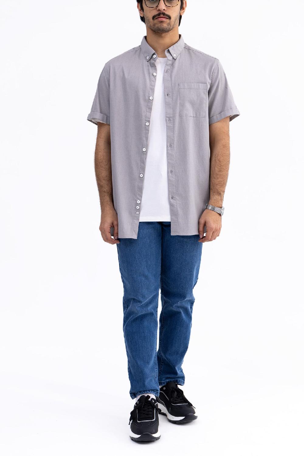 engine Men Slim Fit Casual Shirt MC5010-00L-GRY