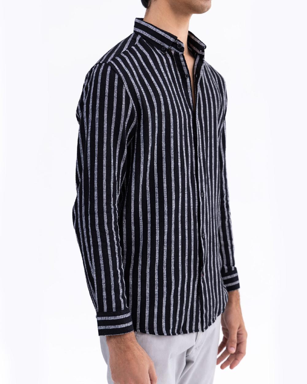 Engine Men Slim Fit Casual Shirt MC5017-00L-BLK