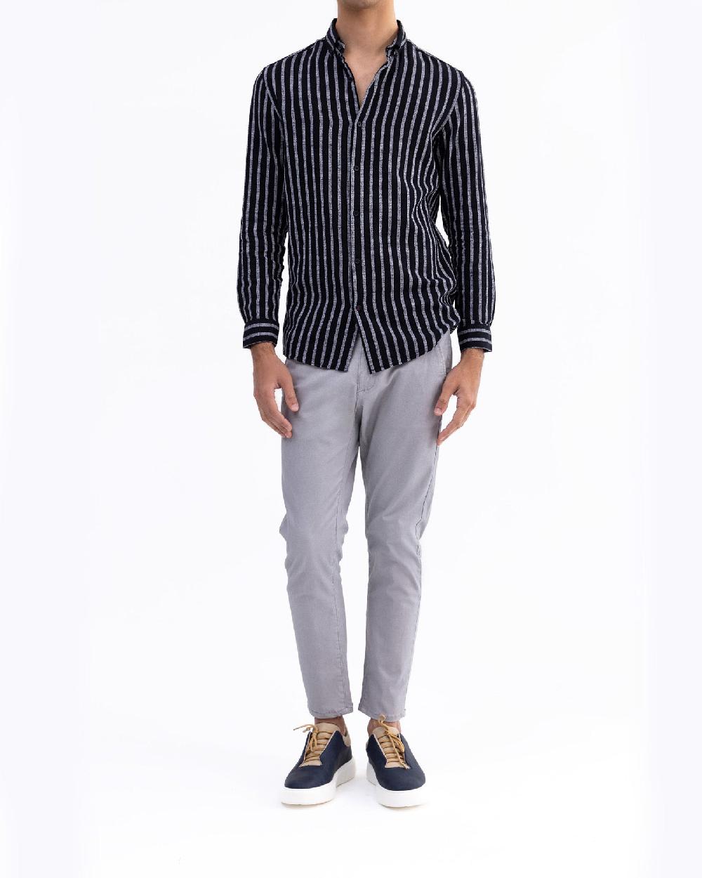 engine Men Slim Fit Casual Shirt MC5017-00L-BLK