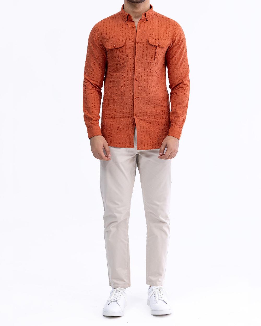 engine Men Slim Fit Casual Shirt MC5018-00L-RST