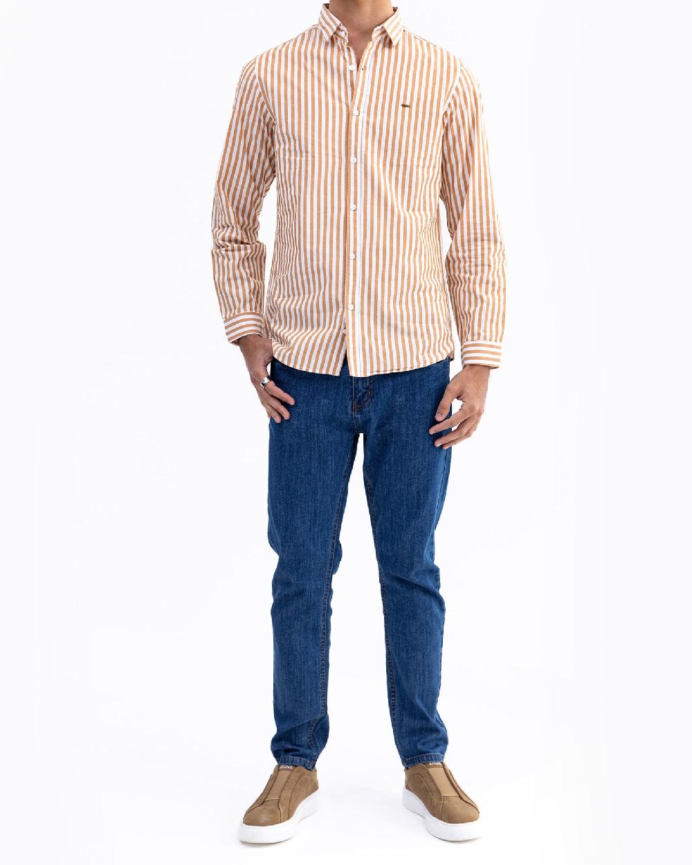 engine Men Slim Fit Casual Shirt MC5020-00L-BRN