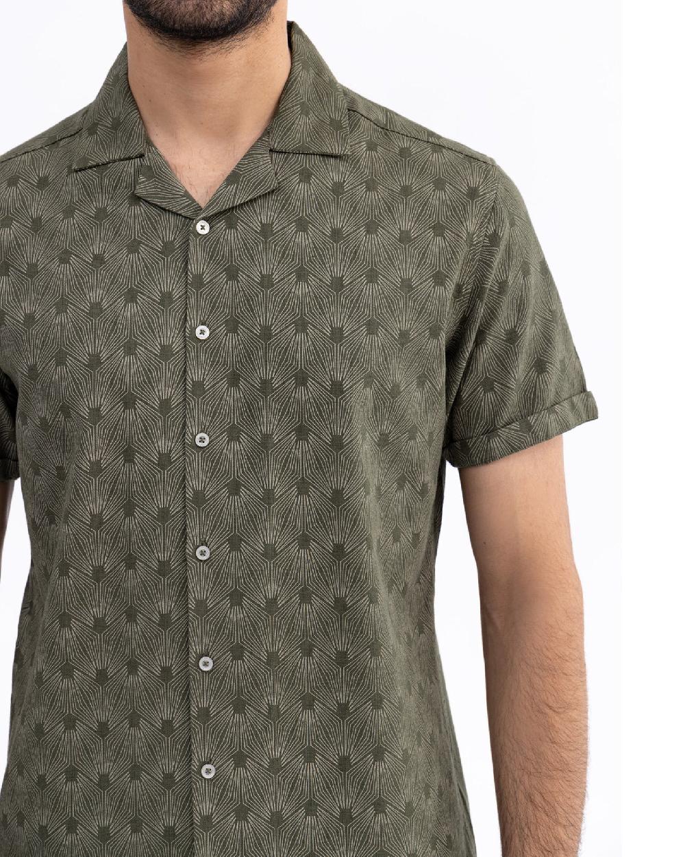 Engine Men Slim Fit Casual Shirt MC5022-00L-OLV