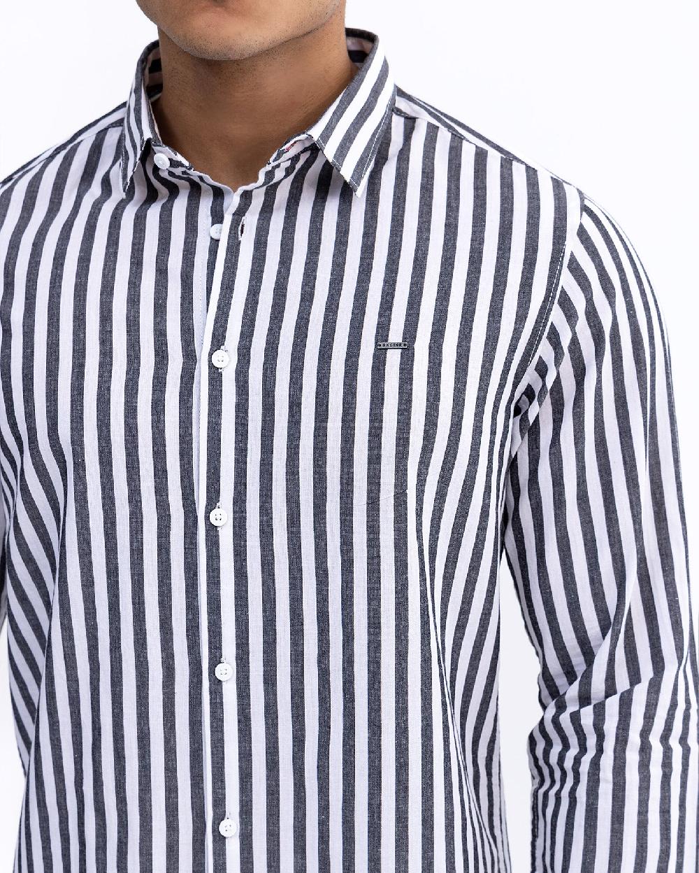 Engine Men Slim Fit Casual Shirt MC5032-00L-BLK