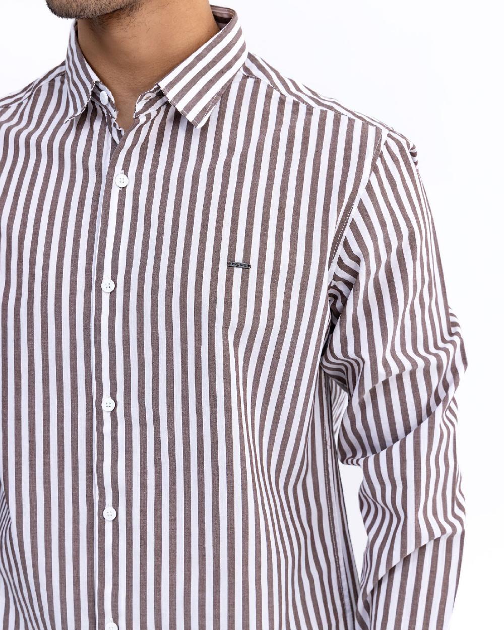 Engine Men Slim Fit Casual Shirt MC5032-00L-BRN