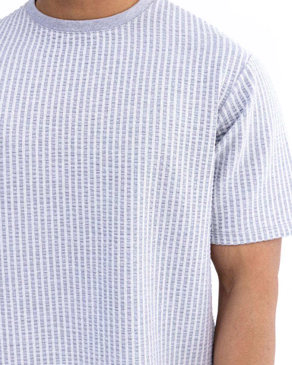 Engine Men T Shirt - Jacquard MT5089-00L-GRY