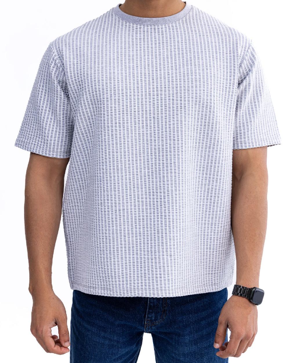 engine Men T Shirt - Jacquard MT5089-00L-GRY