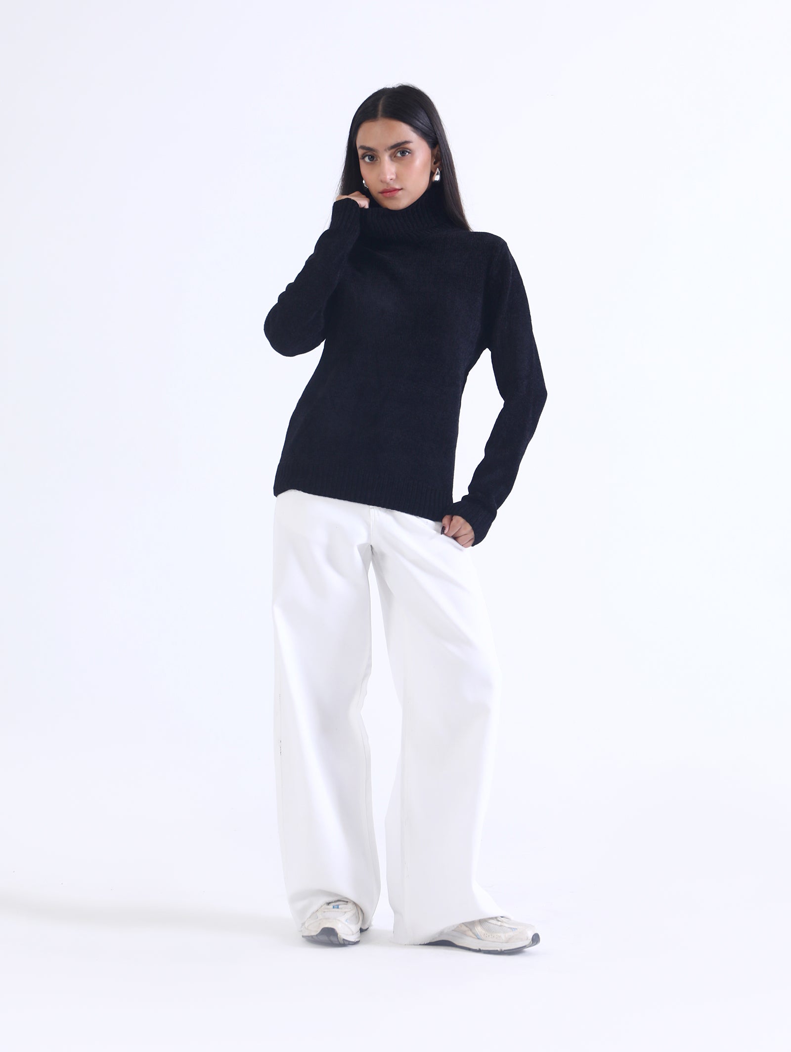 Engine Mock Neck Sweater LX4001-00M-BLK