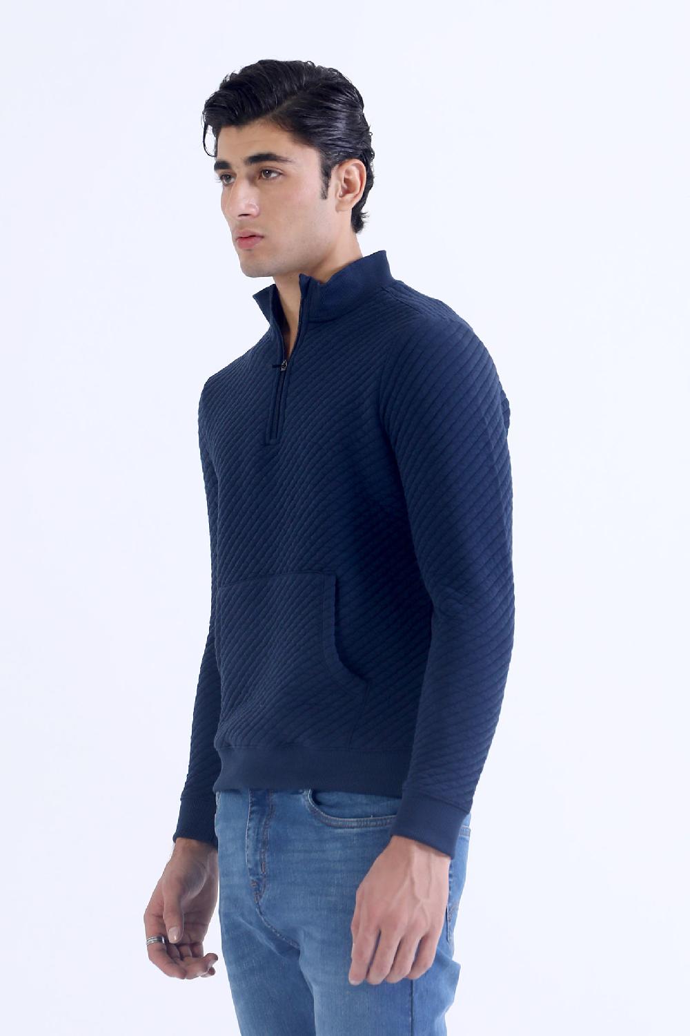 Engine Mock Neck Zipper MR4007-0XL-NVY