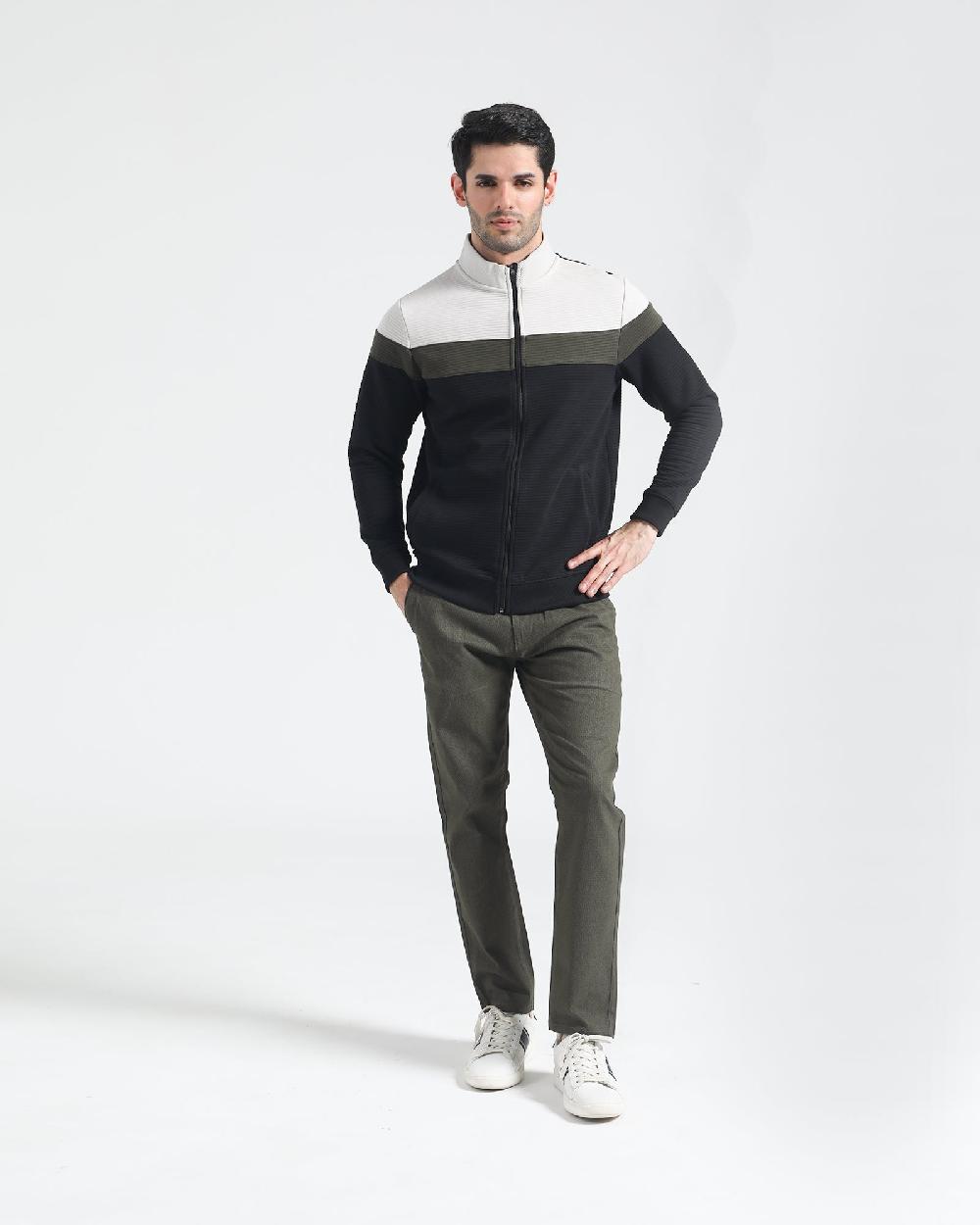Engine Mock Neck Zipper MR4017-00S-BLK