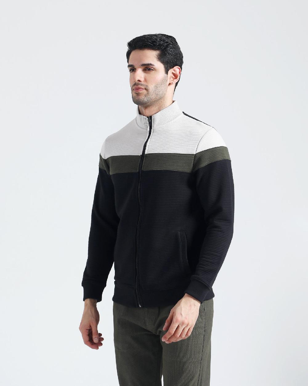 Engine Mock Neck Zipper MR4017-00S-BLK