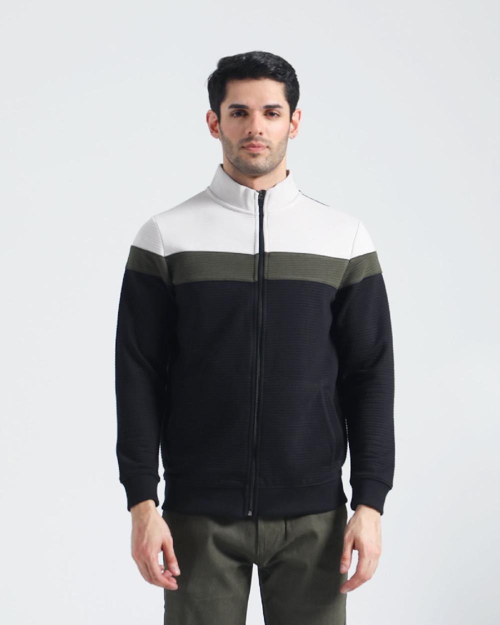 engine Mock Neck Zipper MR4017-00S-BLK
