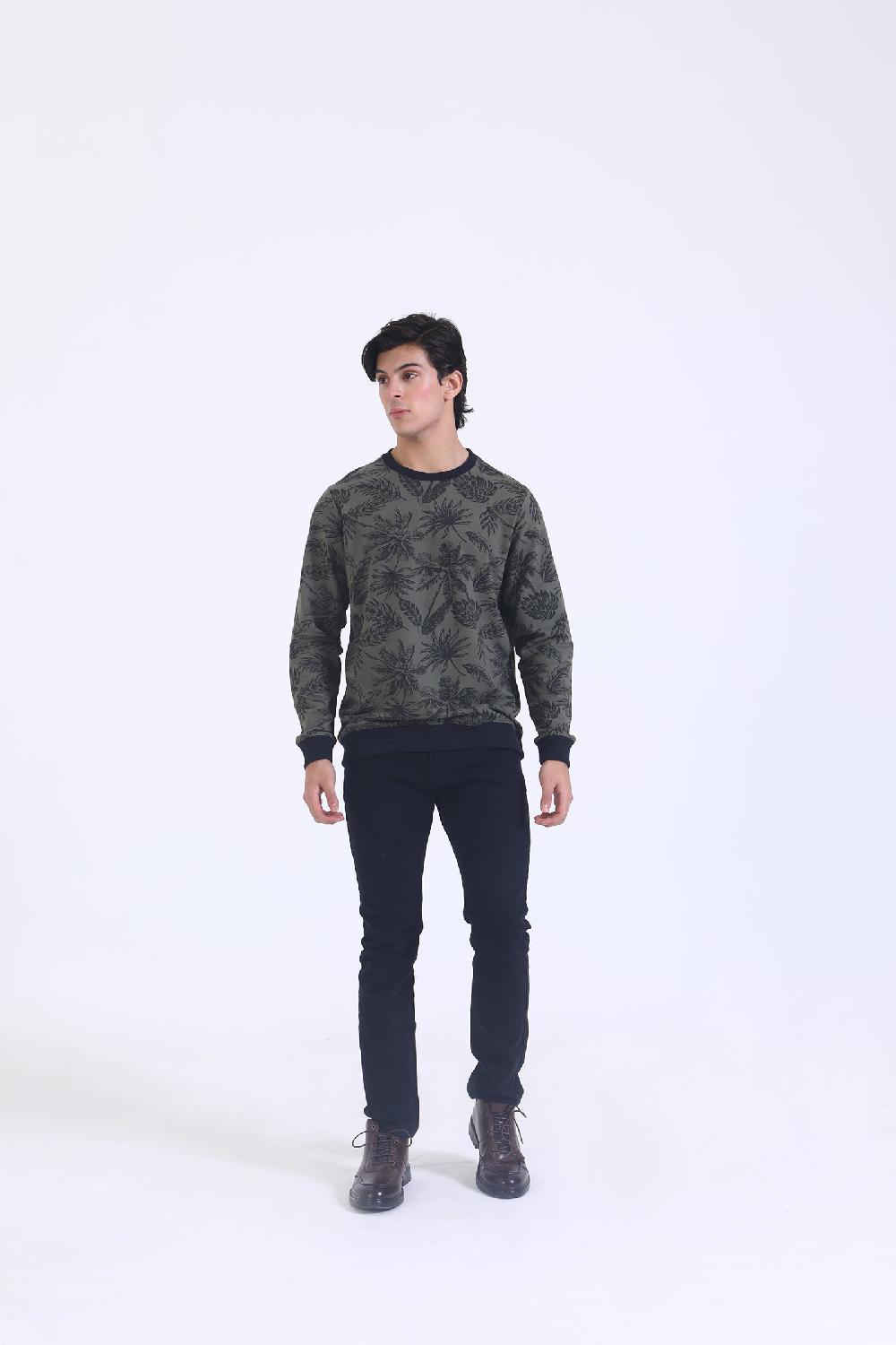 Engine Printed Sweat Shirt MT4173-00L-OLV
