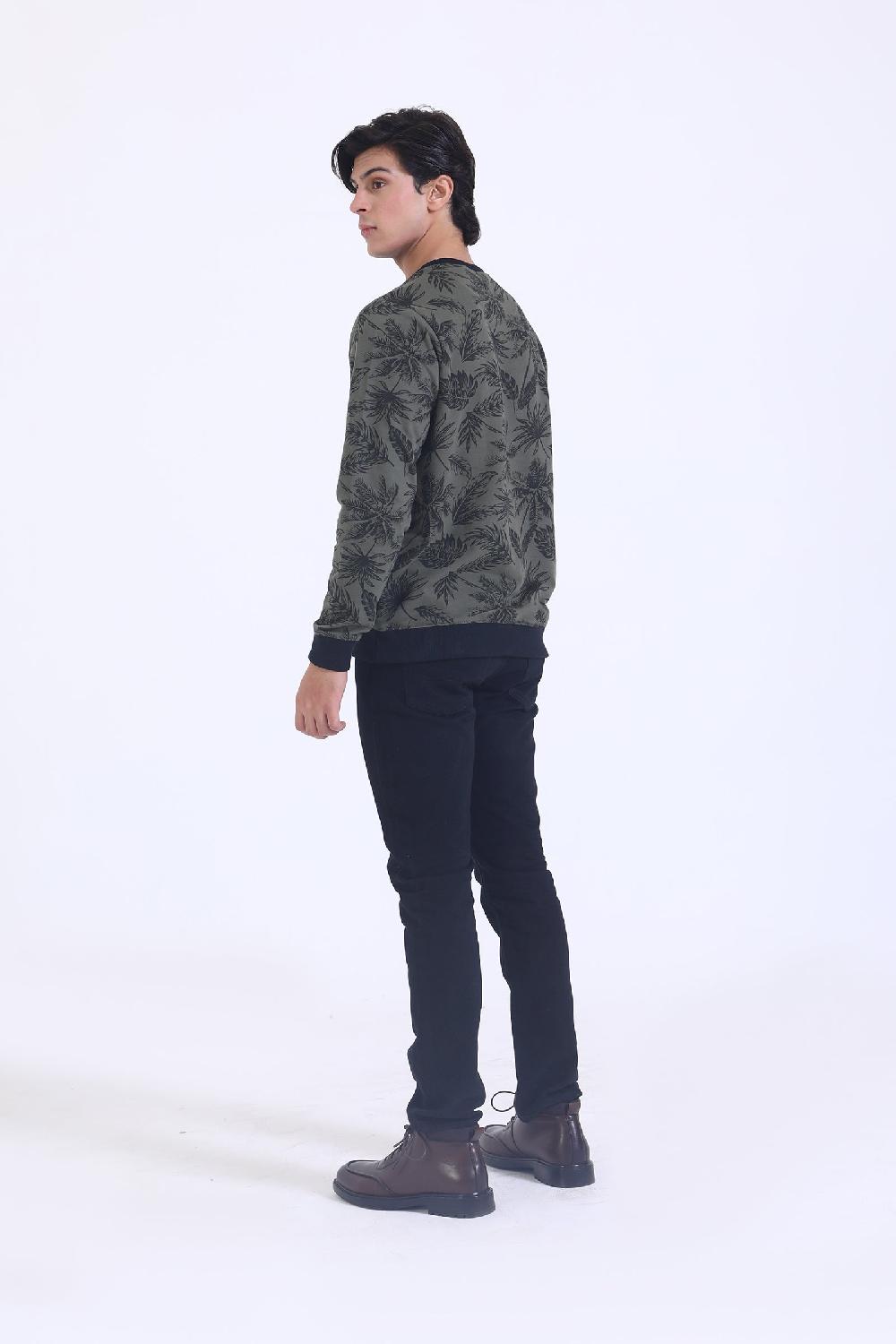 Engine Printed Sweat Shirt MT4173-00L-OLV