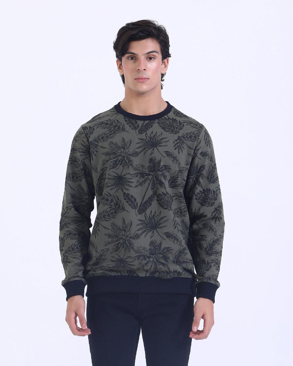 engine Printed Sweat Shirt MT4173-00L-OLV