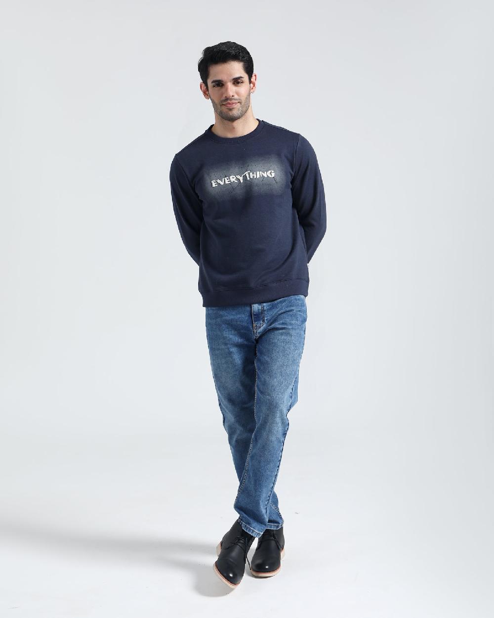 Engine Typography Sweat Shirt FT4157-00L-NVY