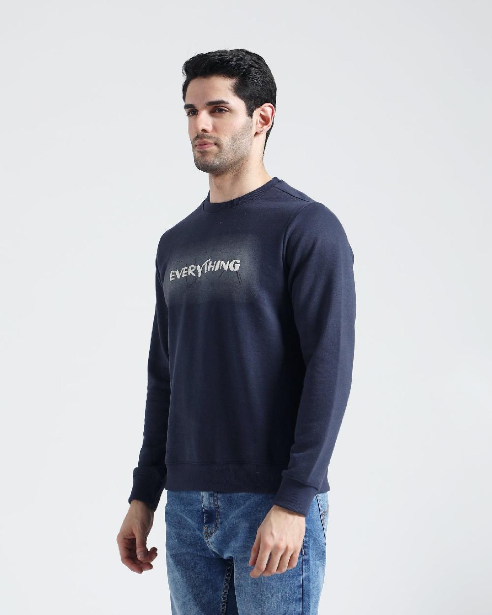 Engine Typography Sweat Shirt FT4157-00L-NVY