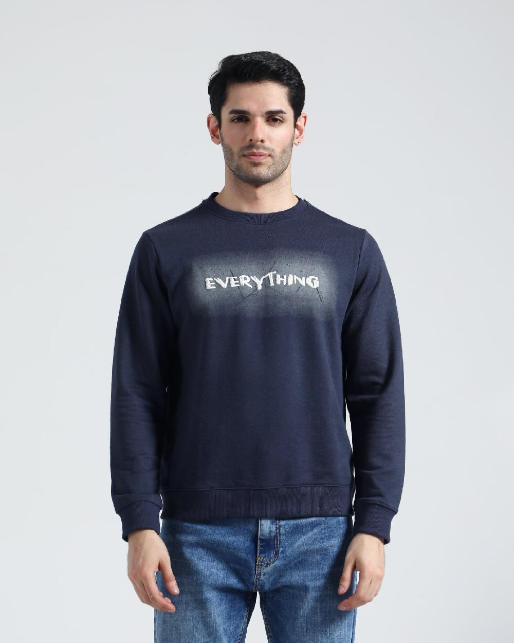 engine Typography Sweat Shirt FT4157-00L-NVY