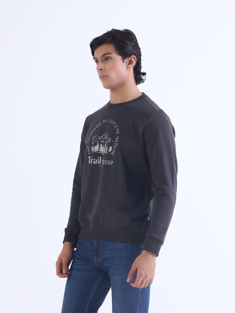 Engine Typography SweatShirt FT4155-00L-DGY