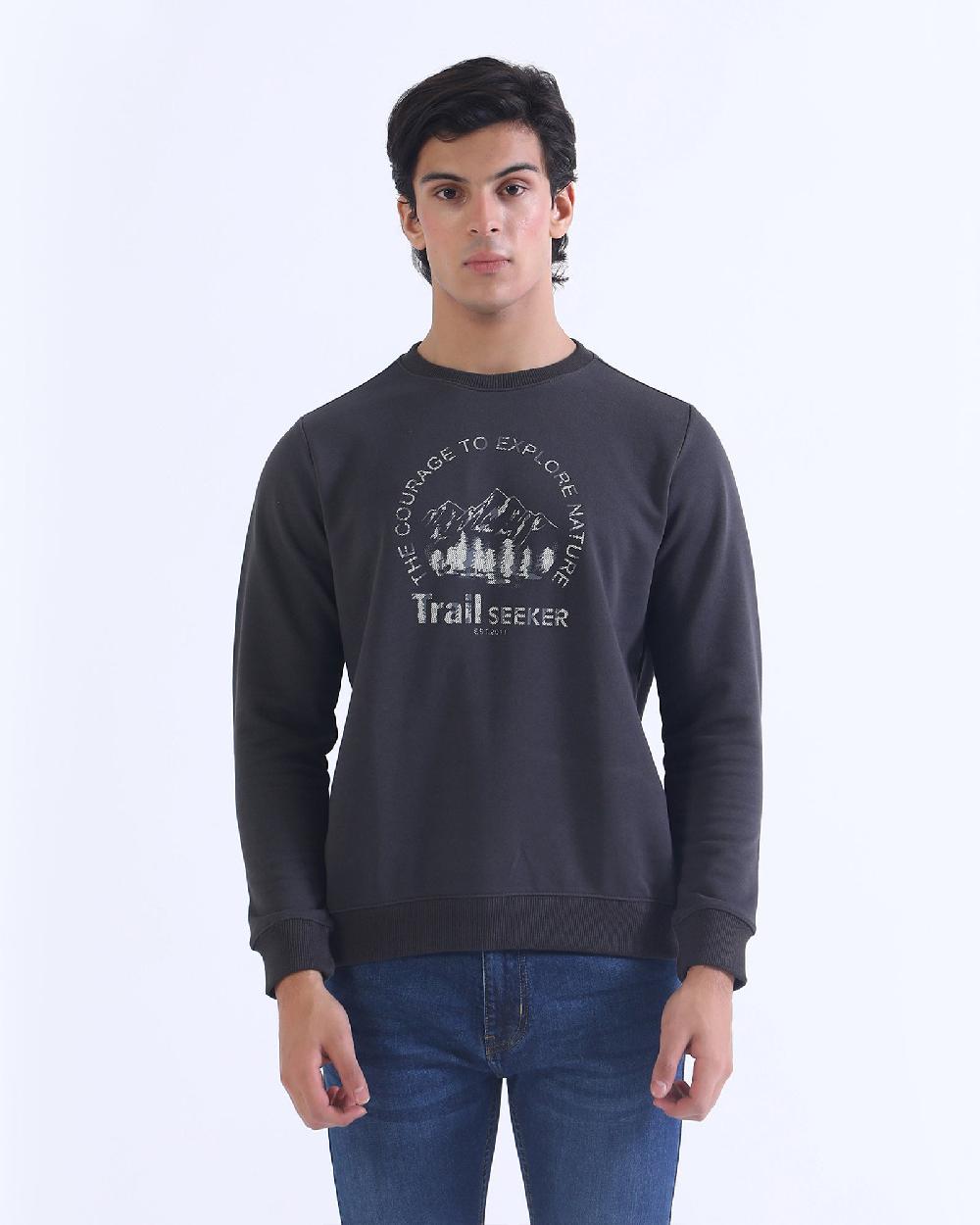 engine Typography SweatShirt FT4155-00L-DGY