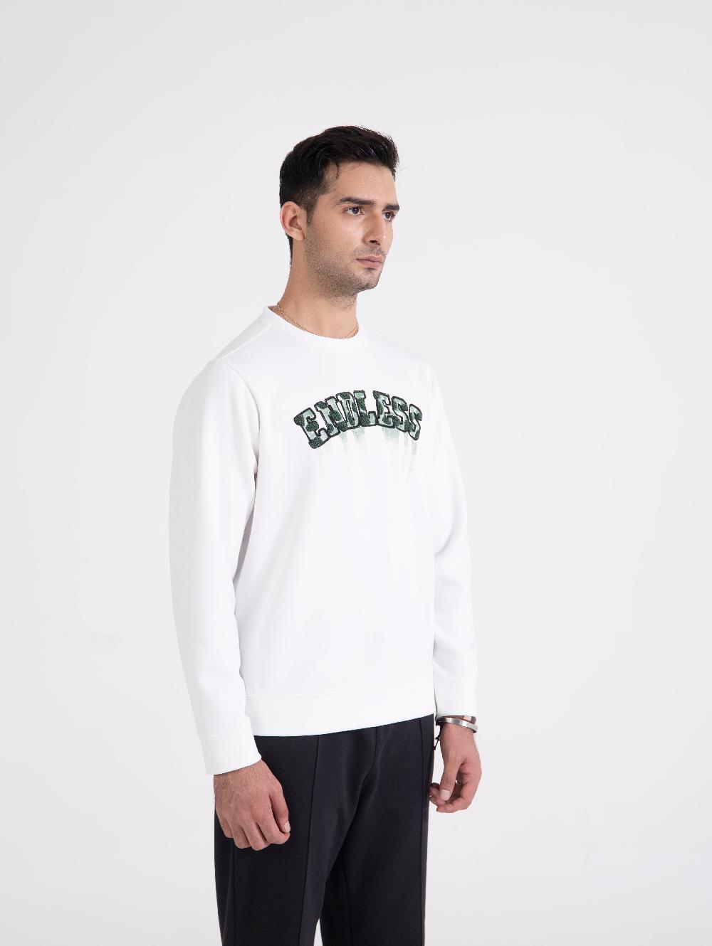 Engine Typography SweatShirt MT4217-00L-WHT