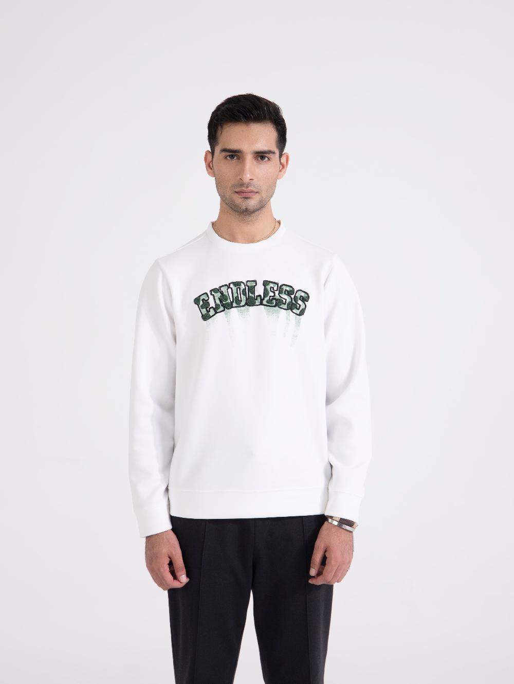 engine Typography SweatShirt MT4217-00L-WHT