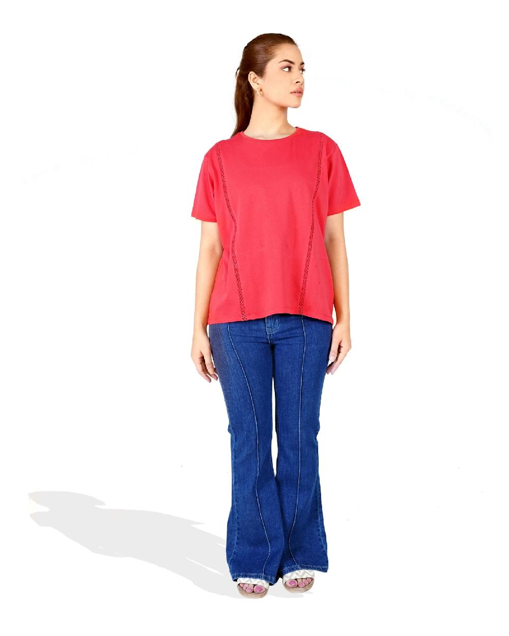 Engine Women Basic Knit Top FLT237-00S-RED