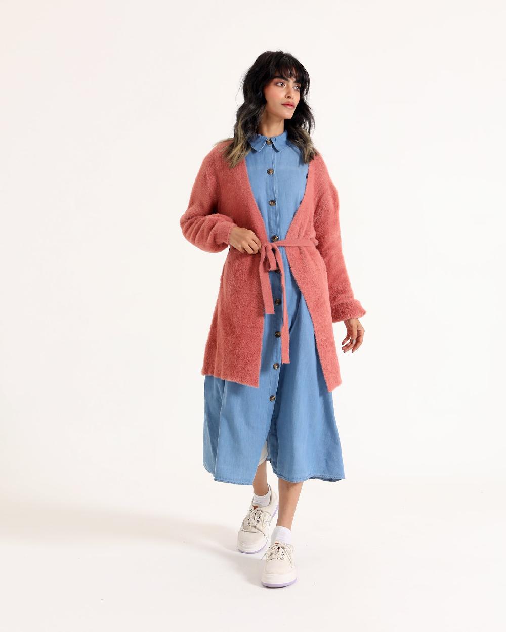 Engine Women Cardigan Sweater LX4007-00S-PNK