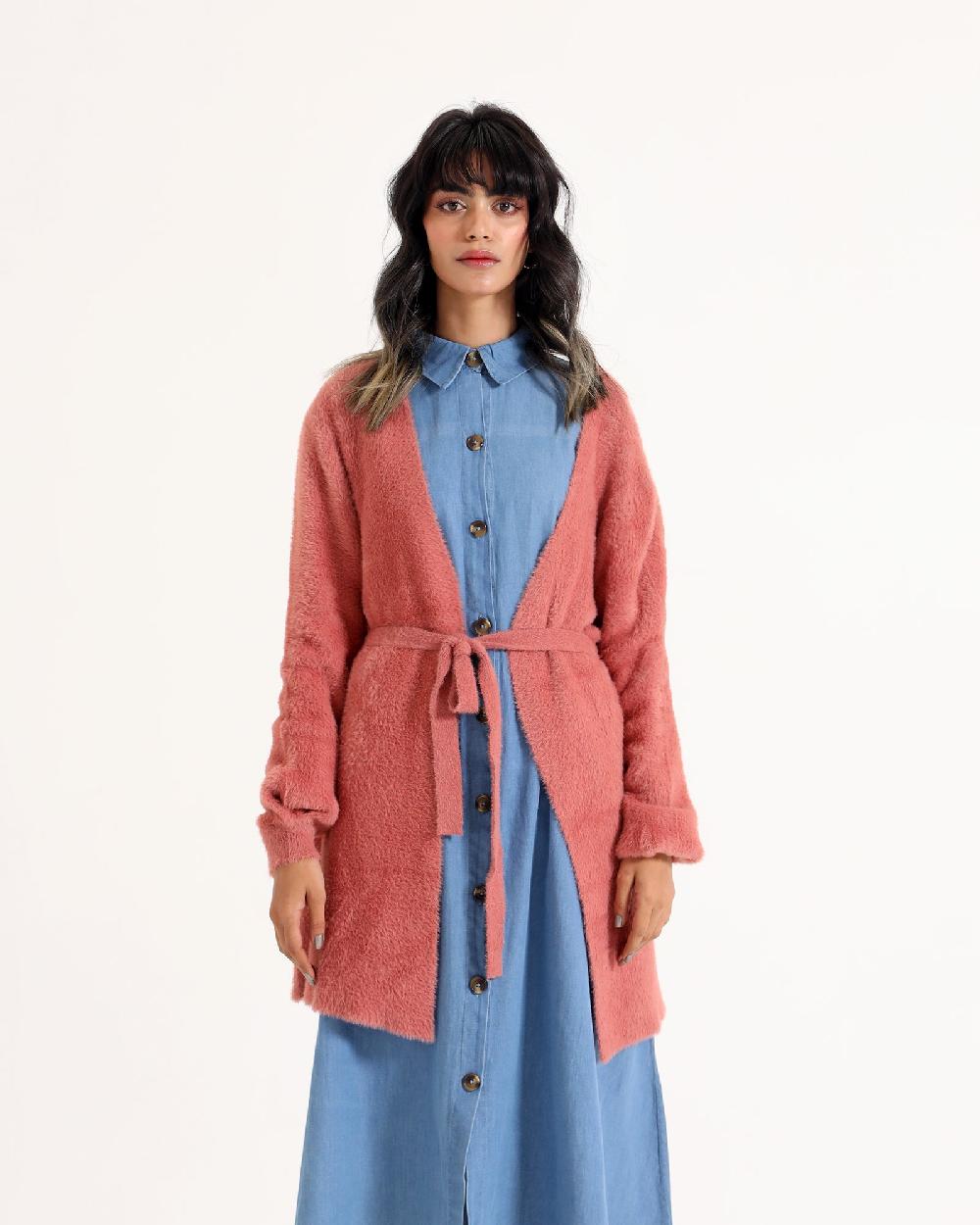 engine Women Cardigan Sweater LX4007-00S-PNK