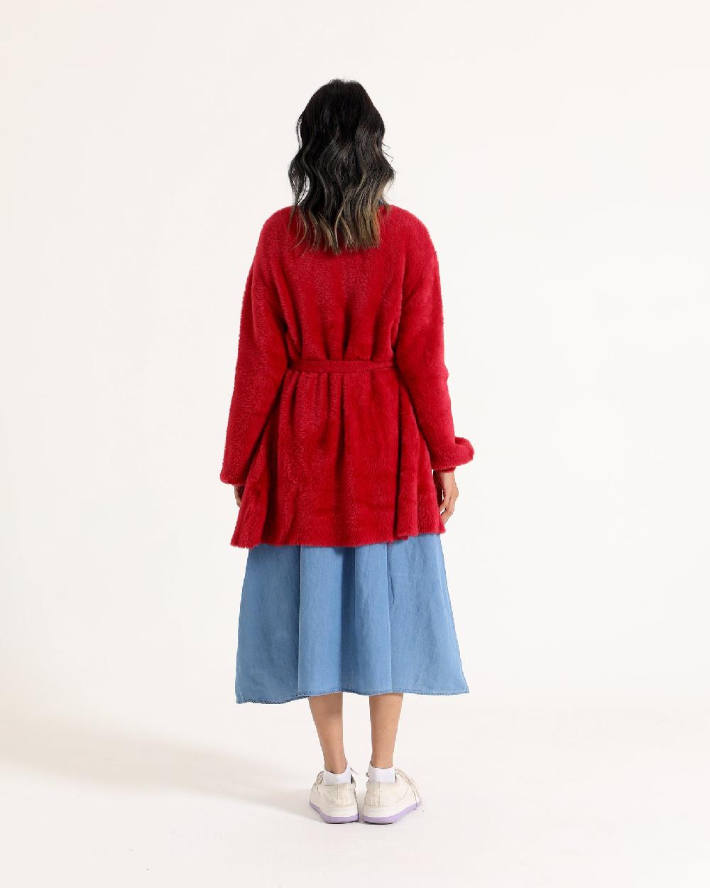 Engine Women Cardigan Sweater LX4007-00S-RED