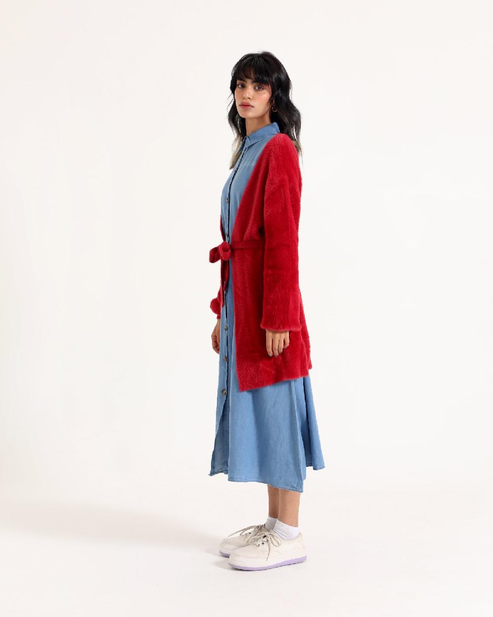 Engine Women Cardigan Sweater LX4007-00S-RED