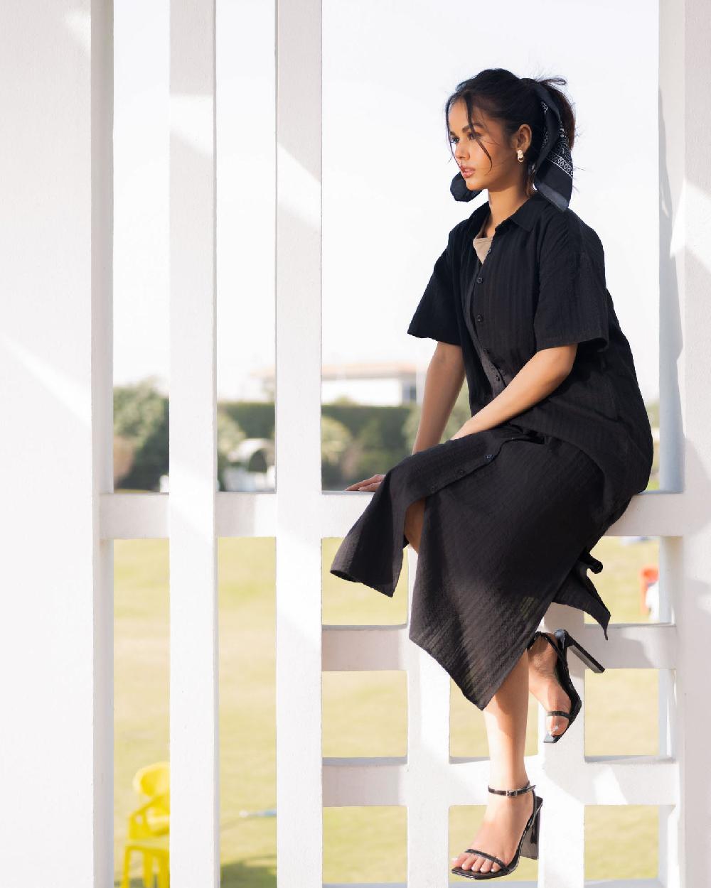 Engine Women Dress LO5008-00M-BLK