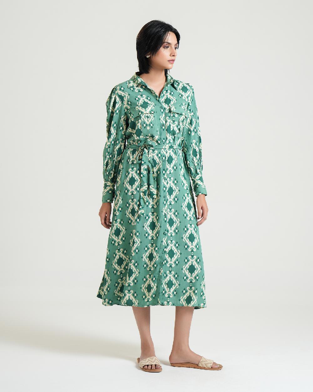 Engine Women Dress LO5037-00L-GRN