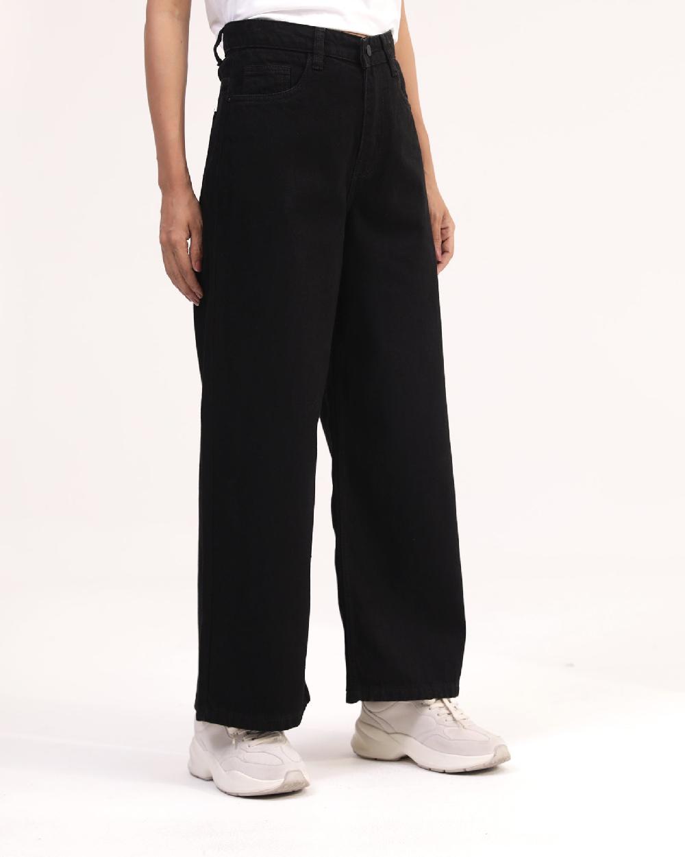 Engine Women Flared Denim FLD084-026-BLK