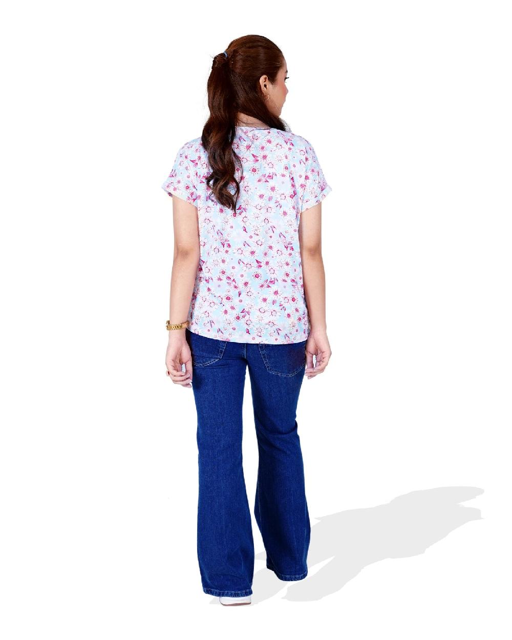 Engine Women Floral Printed Top LT4032-00S-SKB