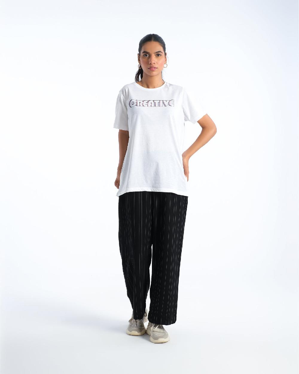 engine Women Graphic Tshirt FLT244-00S-WHT