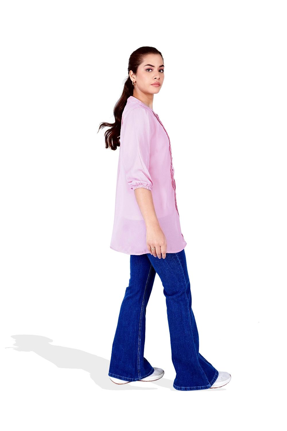 Engine Women Pleated Mid-Length Top LO4044-00S-BRP