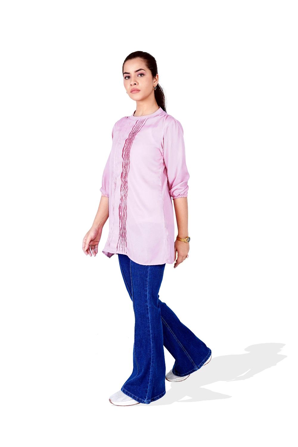 Engine Women Pleated Mid-Length Top LO4044-00S-BRP