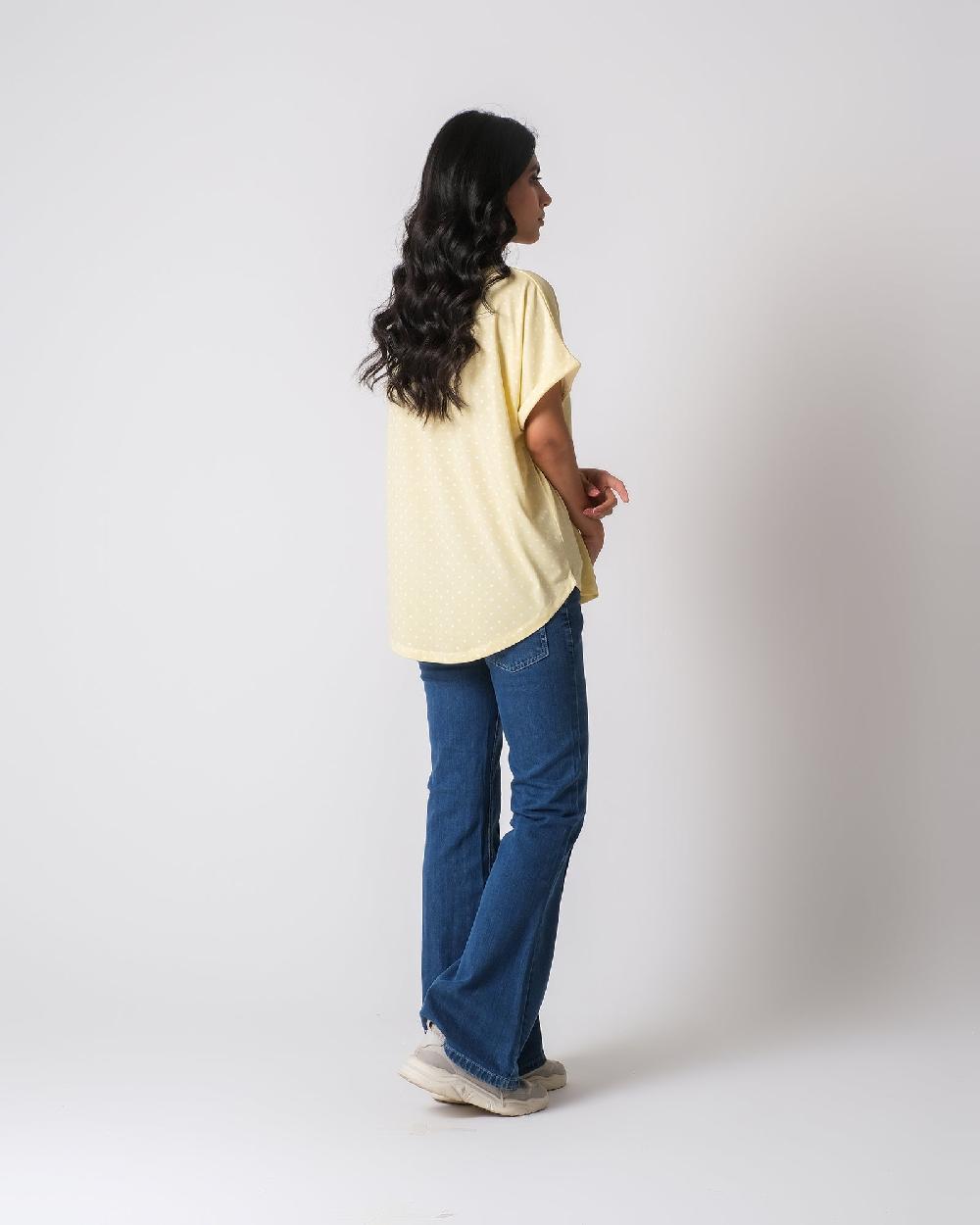 Engine Women Polka Dot Knit Top LT4039-00S-LIM