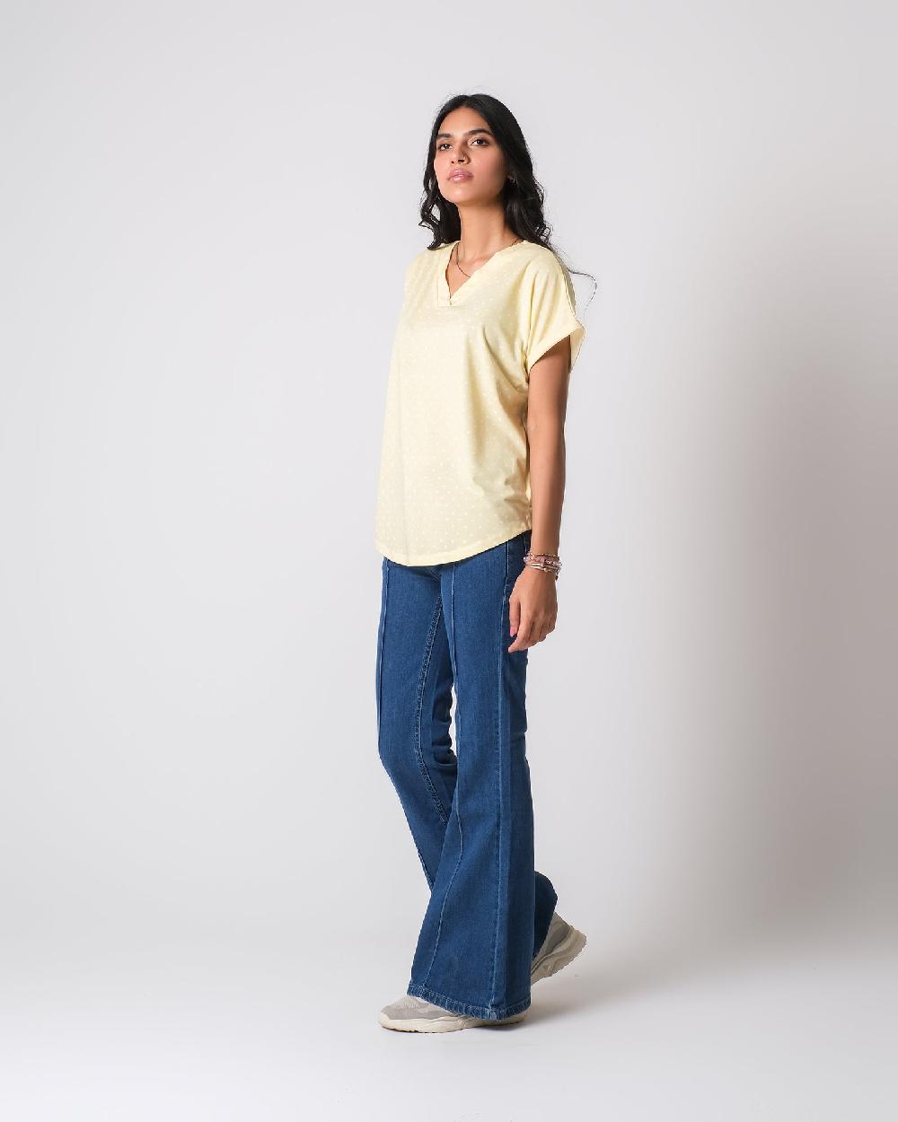 Engine Women Polka Dot Knit Top LT4039-00S-LIM