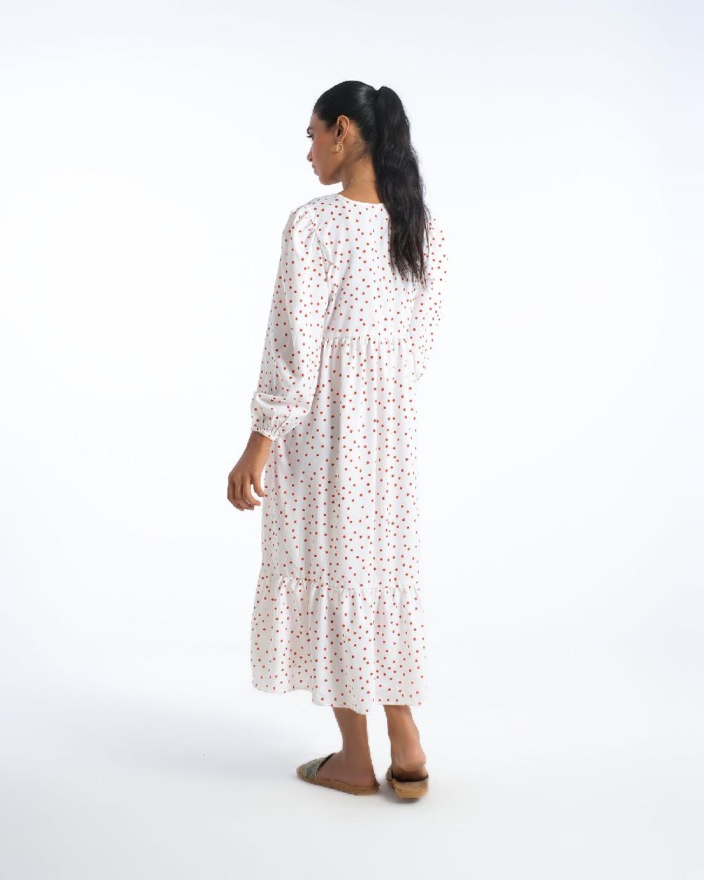 Engine Women Printed Dress FLO137-00S-WHT