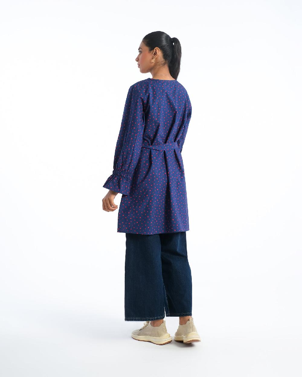 Engine Women Printed Mid-Length Top FLO139-00S-NVY