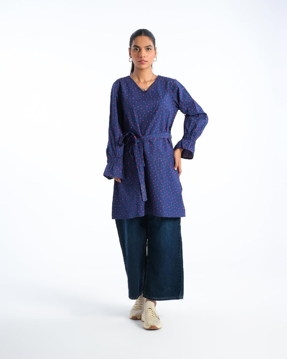 engine Women Printed Mid-Length Top FLO139-00S-NVY