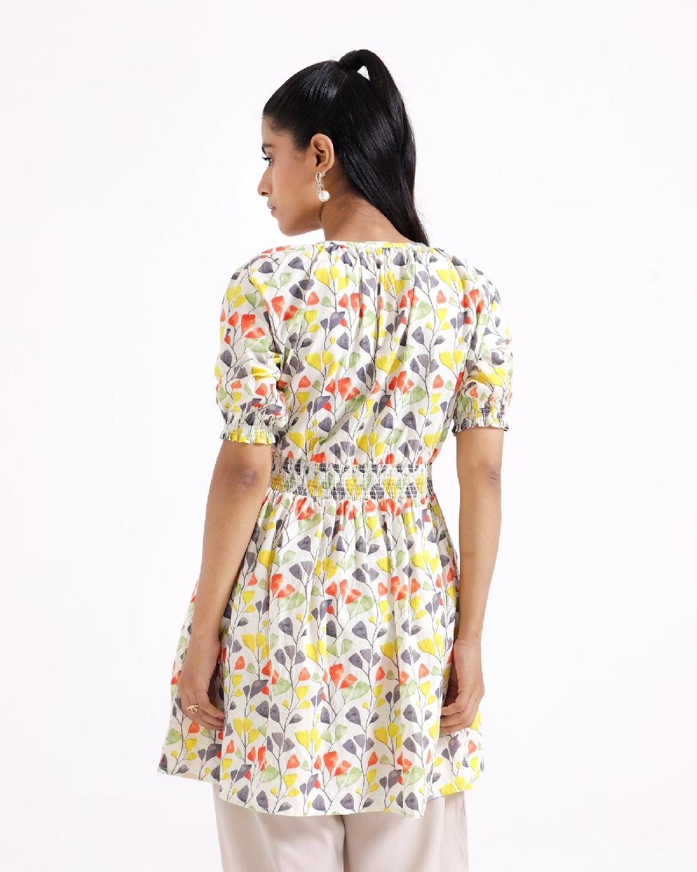 Engine Women Printed Mid-Length Top LO4081-00S-OWT