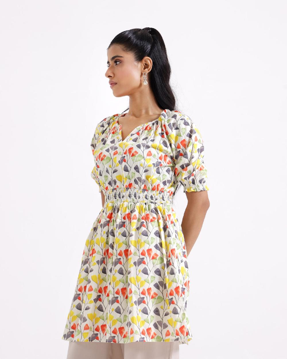 Engine Women Printed Mid-Length Top LO4081-00S-OWT