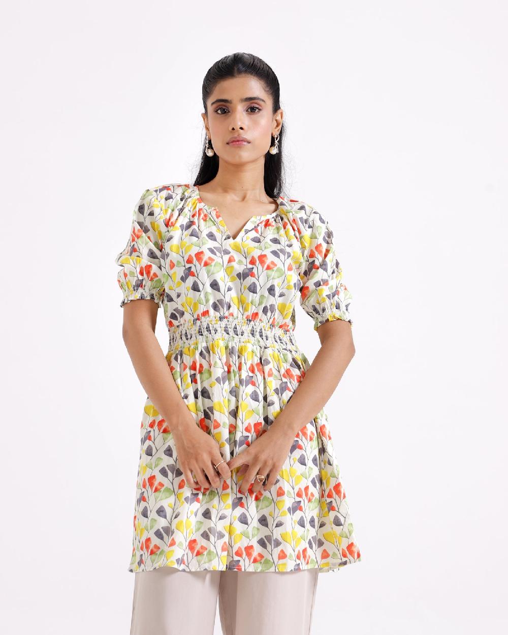 Engine Women Printed Mid-Length Top LO4081-00S-OWT