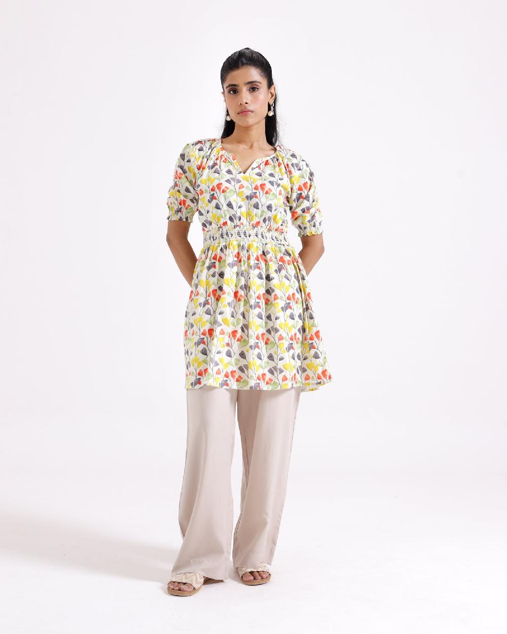 engine Women Printed Mid-Length Top LO4081-00S-OWT