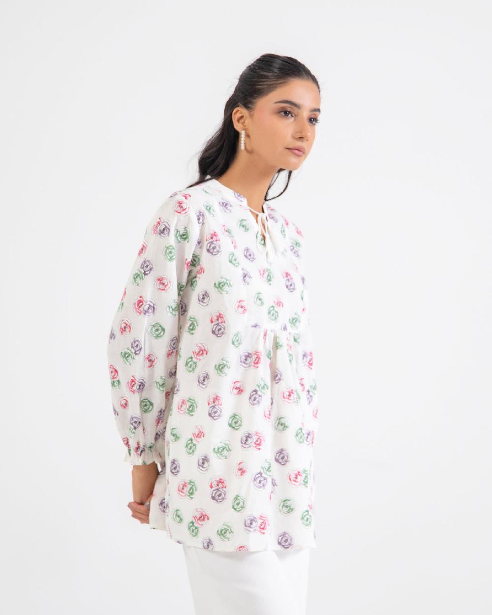 Engine Women Printed Top FLO138-00S-WHT