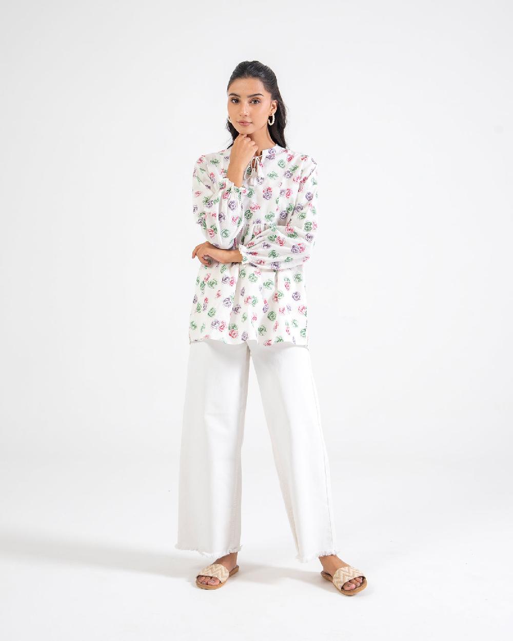 engine Women Printed Top FLO138-00S-WHT