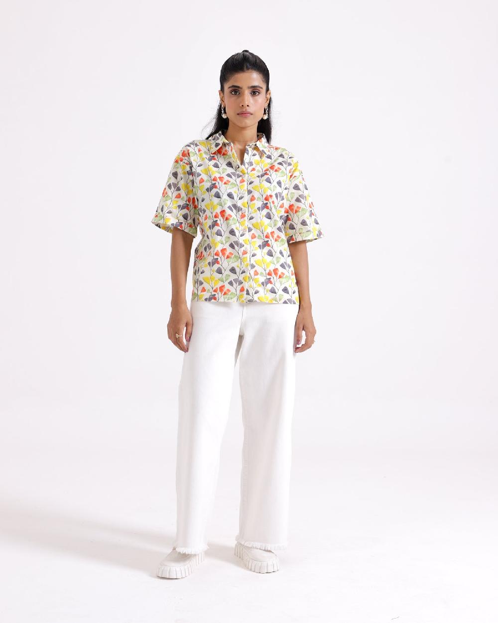 engine Women Printed Top LO4080-00S-OWT