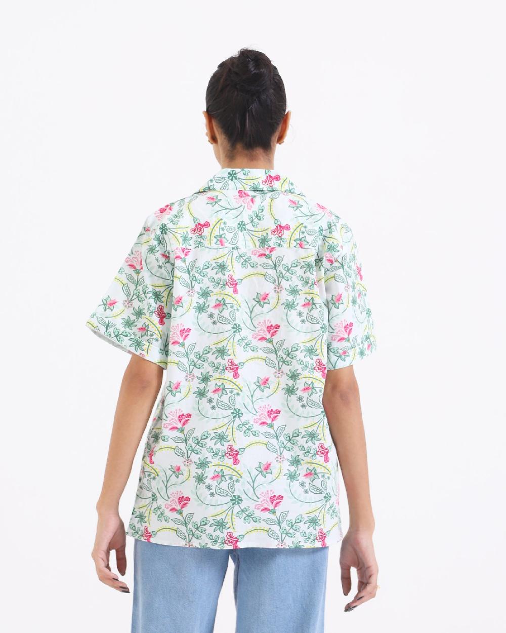 Engine Women Printed Top LO4094-00S-WHT